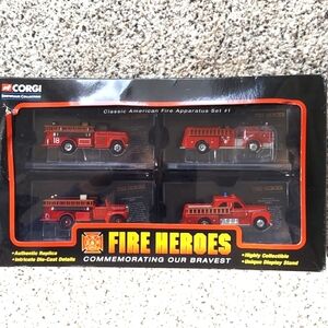 CORGI Fire Heroes Classic American Fire Apparatus Box Set #1 Die Cast Trucks NIB